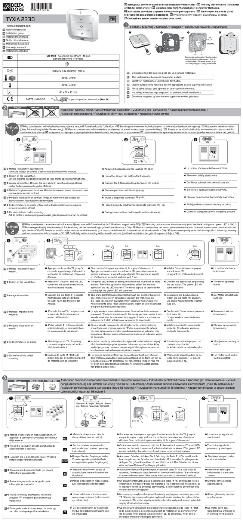 DELTA DORE TYXIA 2330 installation guide