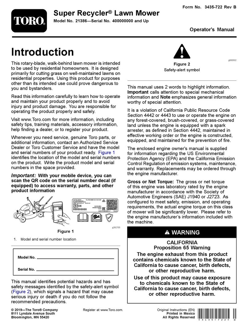 Toro Super Recycler 21386 Operator's manual