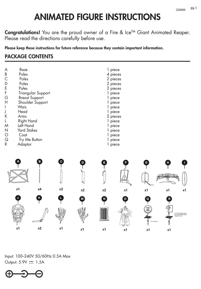 Gemmy Fire & Ice Giant Animated Reaper instructions