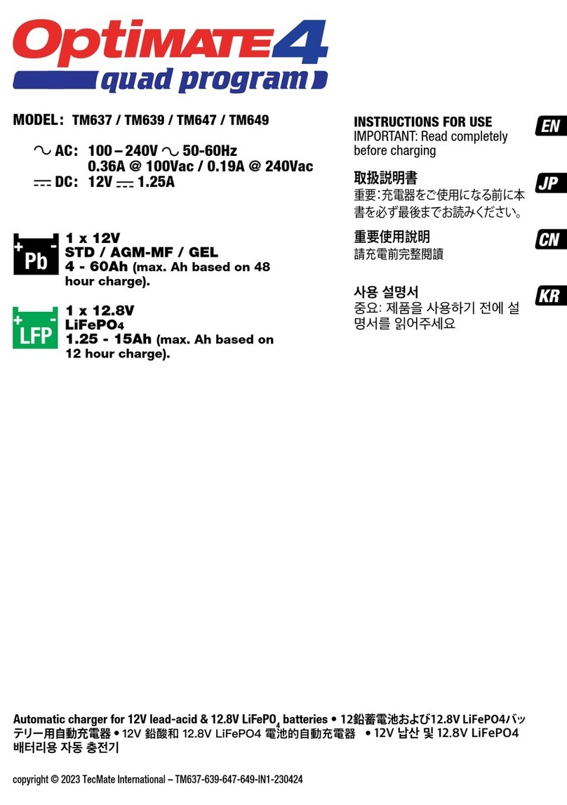 TecMate Optimate4 User manual