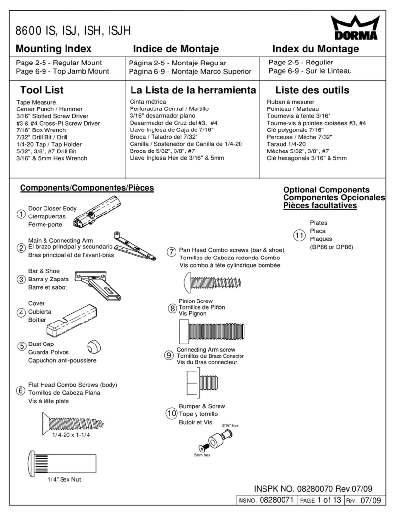 Dorma 8600 IS manual