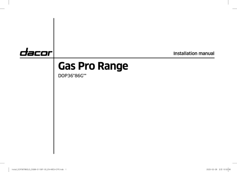 Dacor DOP36 86G Series installation manual