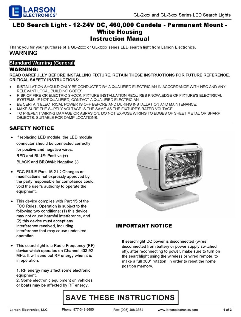 Larson Electronics GL-3 Series instruction manual