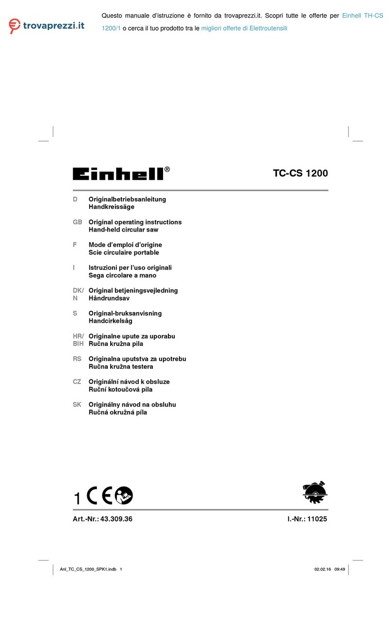 EINHELL TH-CS 1200/1 User manual