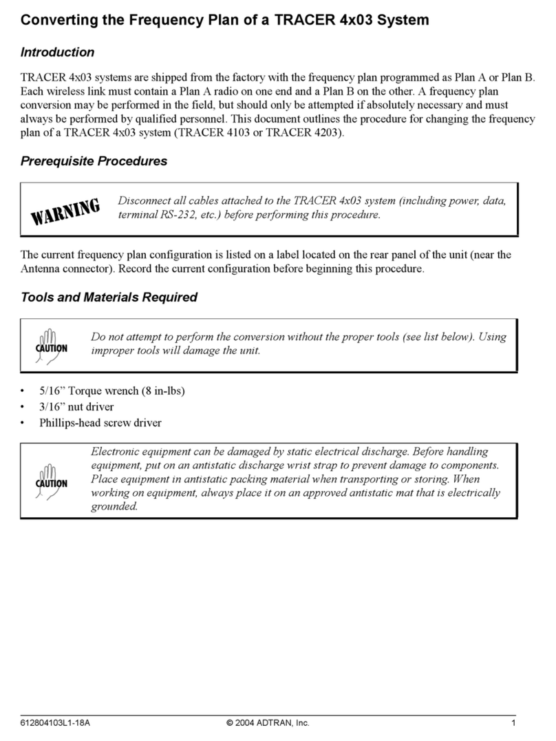 ADTRAN TRACER 4x03 User manual