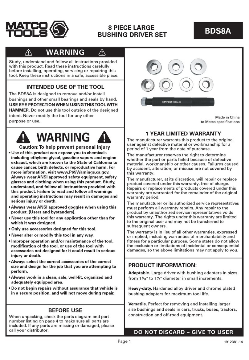 Matco Tools BDS8A User manual