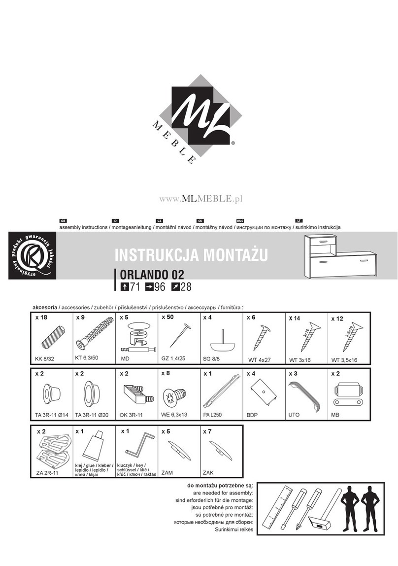 mlmeble ORLANDO 02 Assembly instructions