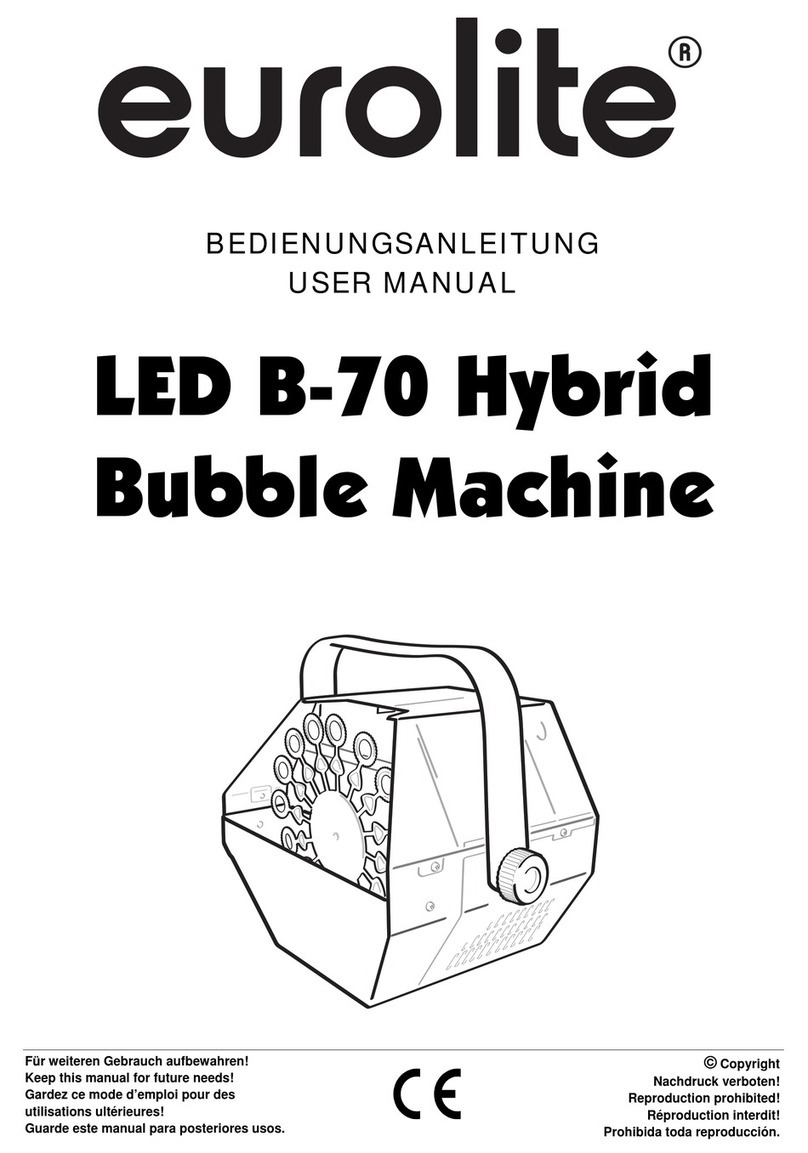 EuroLite LED B-70 Hybrid Bubble Machine User manual