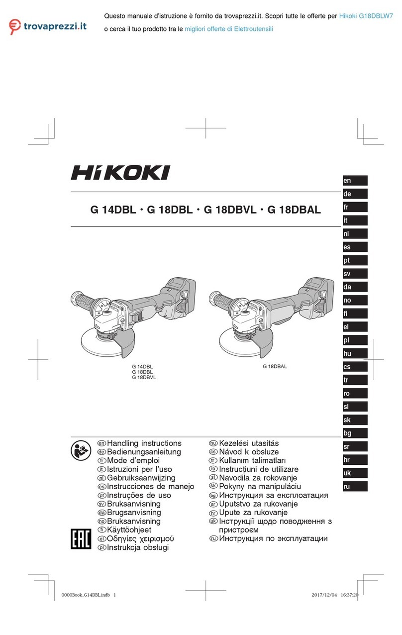 HIKOKI G 14DBL Handling instructions