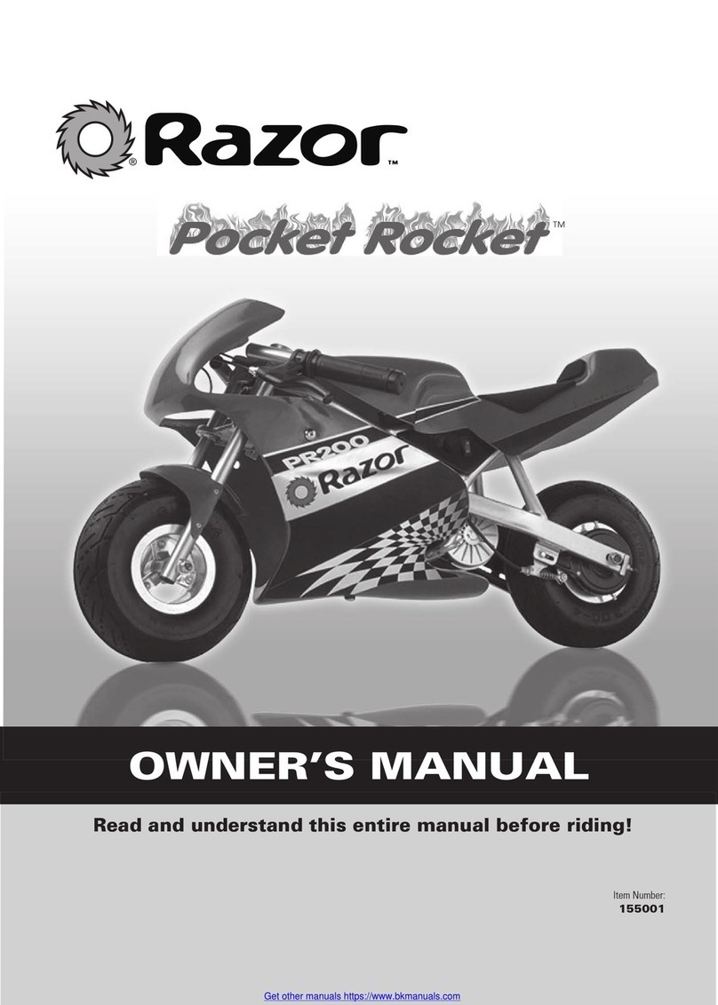 Razor Pocket Rocket PR200 owner's manual