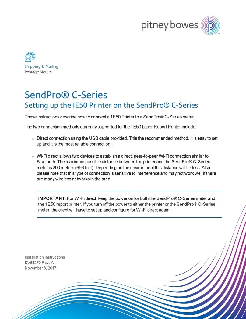 Pitney Bowes SendPro C series installation instructions Pitney Bowes SendPro C series installation instructions