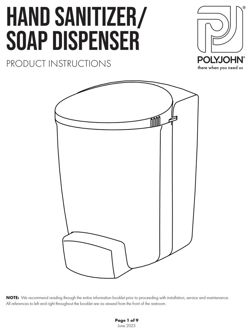 PolyJohn E SaniStand PSD1-1000 Product instructions