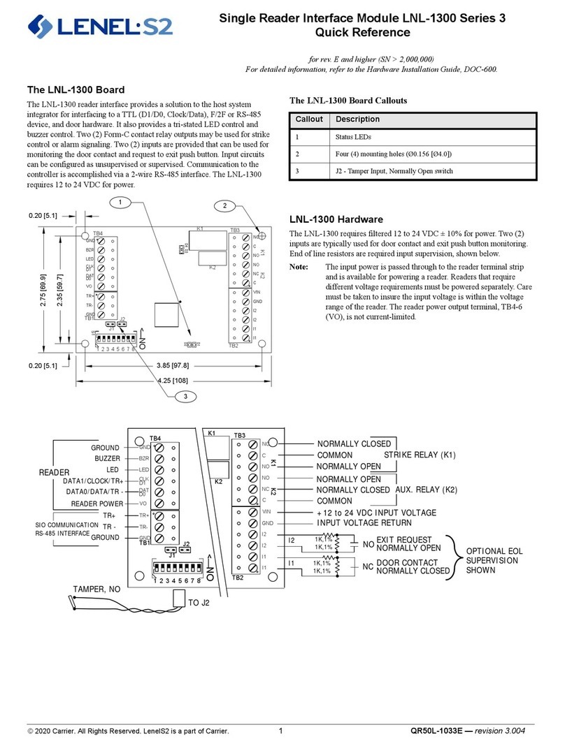 LenelS2 LNL-1300 User manual