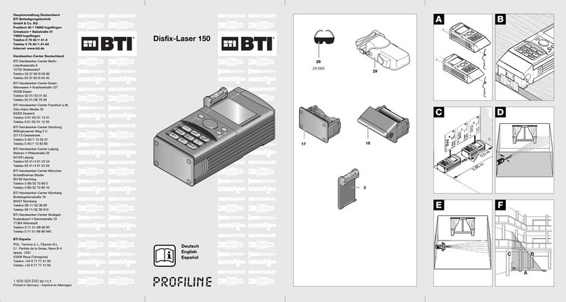 BTI PROFILINE Disfix-Laser 150 User manual