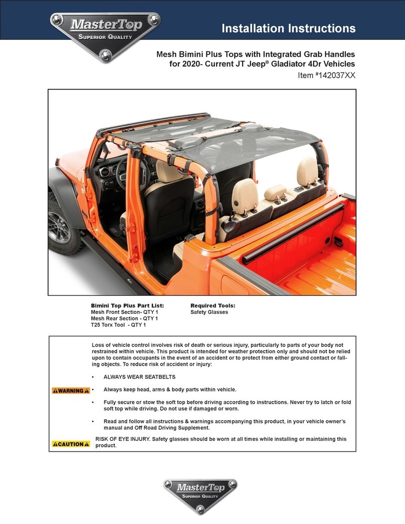 MasterTop 142037 Series User manual