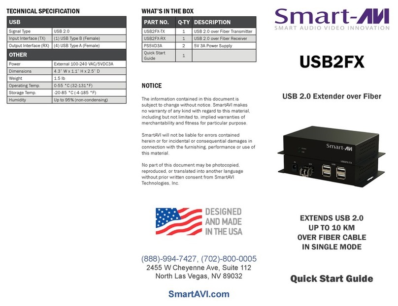 SMART-AVI USB2FX User manual