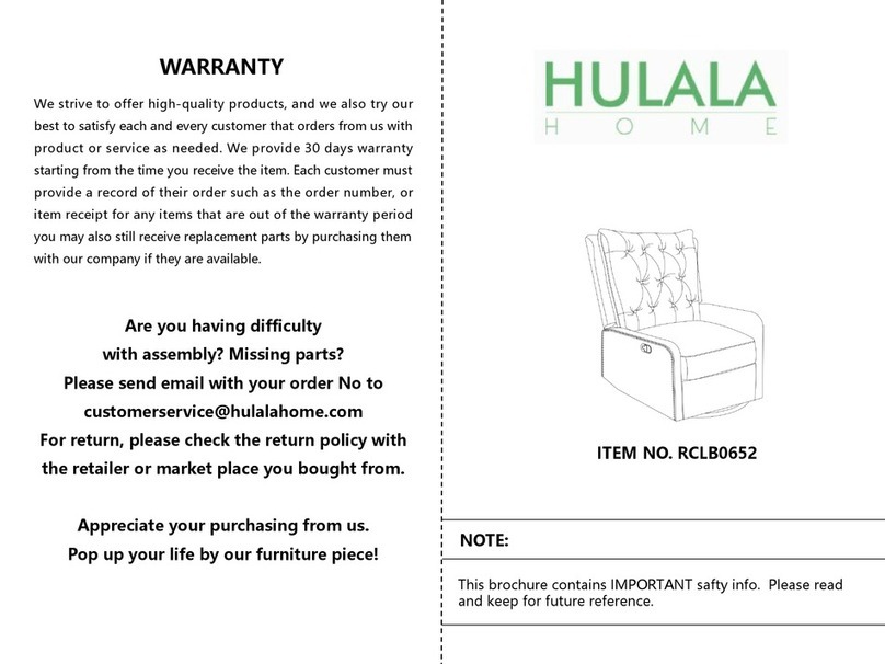 HULALA HOME RCLB0652 manual