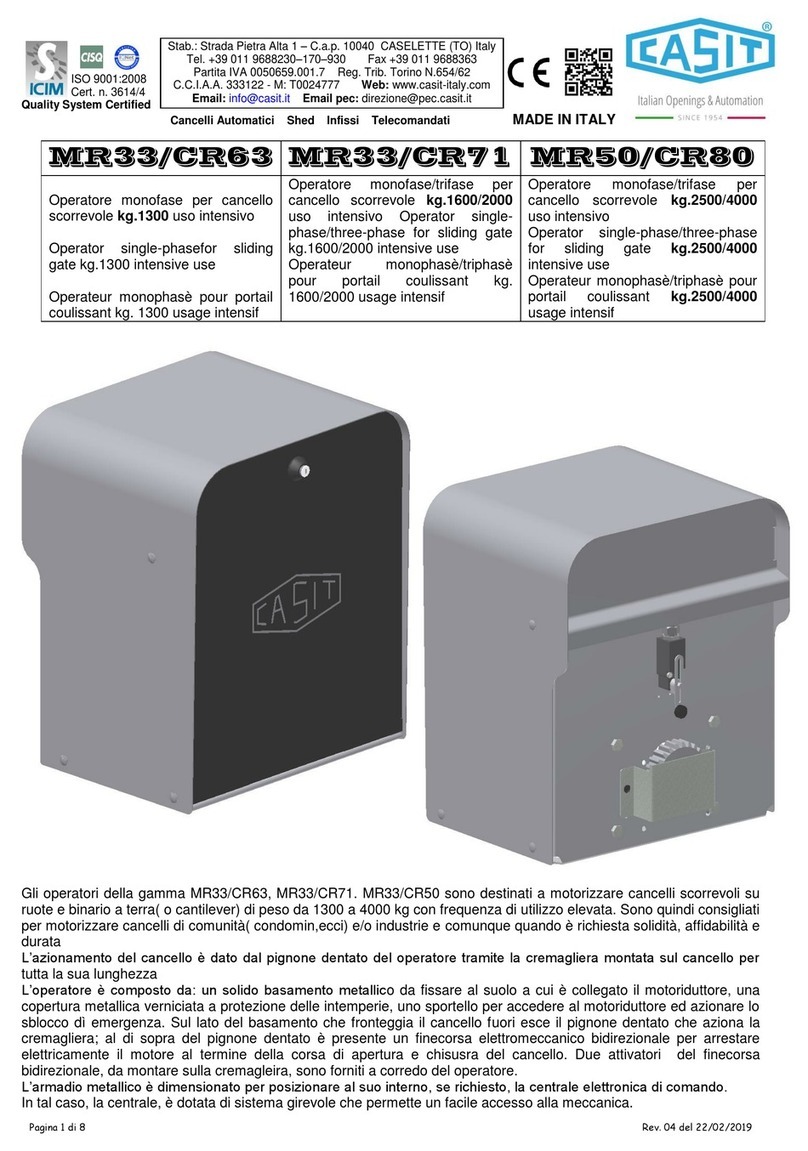 Casit MR33/CR63 User manual