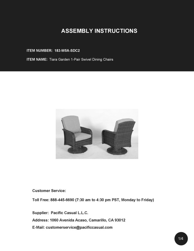 Pacific Casual Tiara 183-W5A-SDC2 User manual