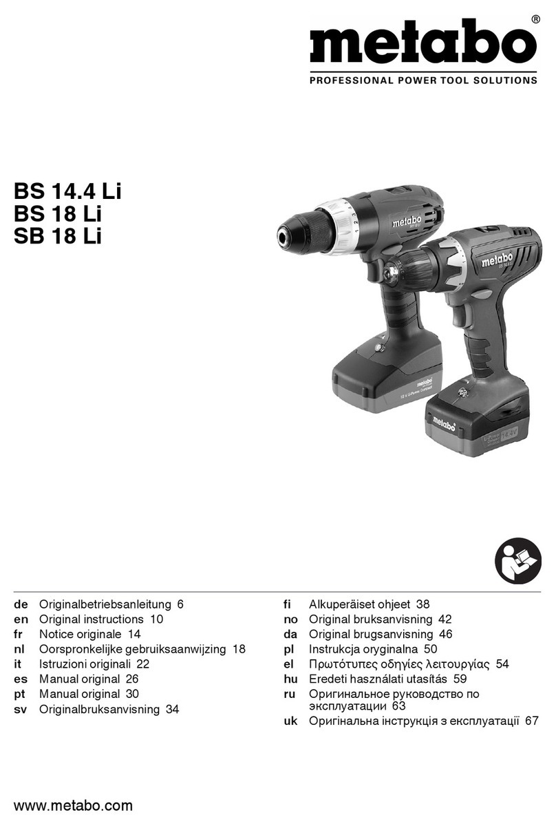 Metabo BS 14.4 Li User manual
