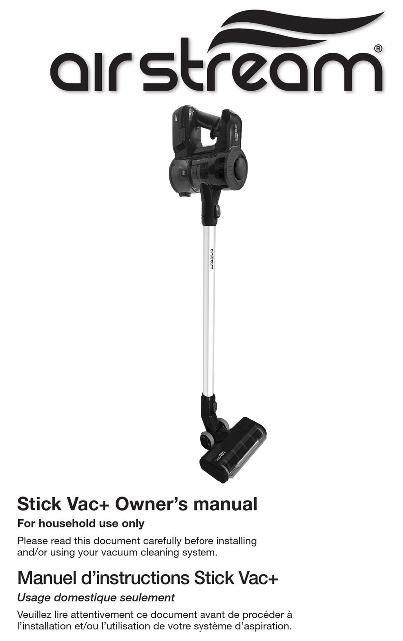 Airstream Stick Vac+ owner's manual