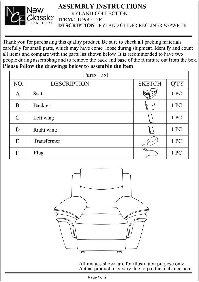 New Classic Furniture RYLAND U5985-13P1 Assembly instructions New Classic Furniture RYLAND U5985-13P1 Assembly instructions