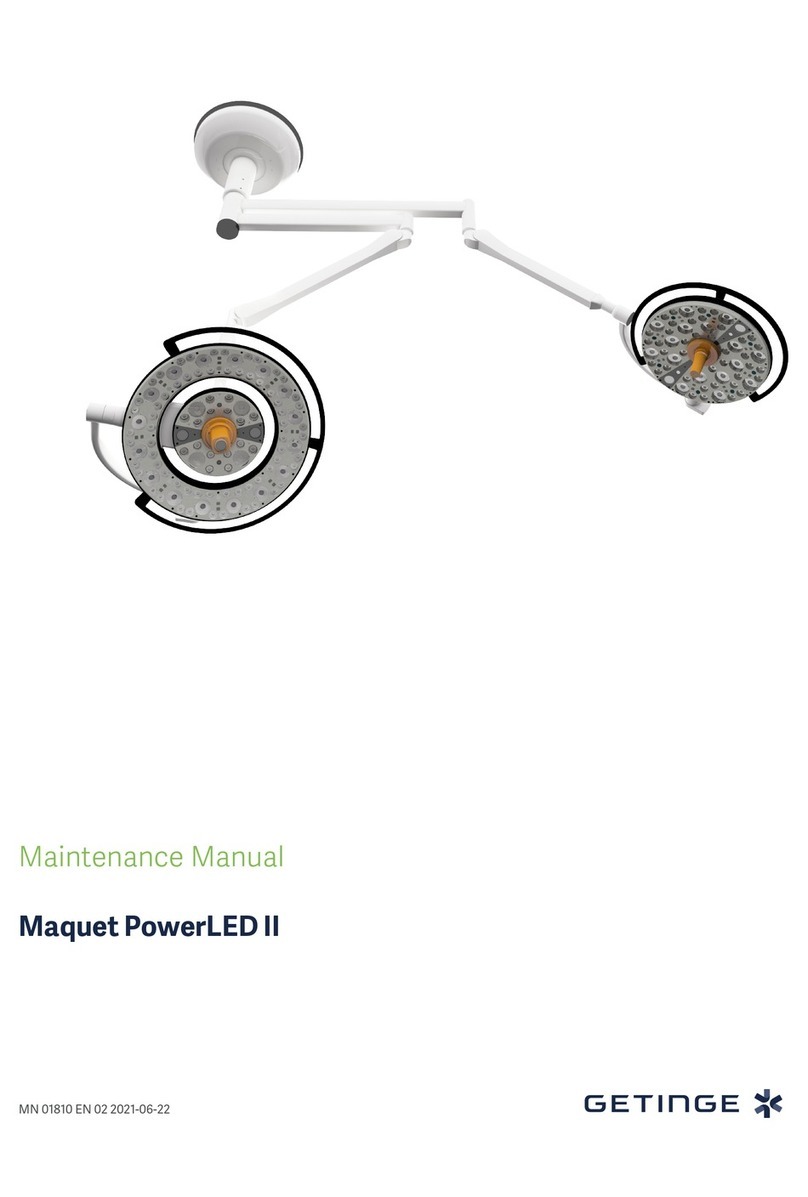 Getinge Maquet PowerLED II Maintenance manual Getinge Maquet PowerLED II Maintenance manual
