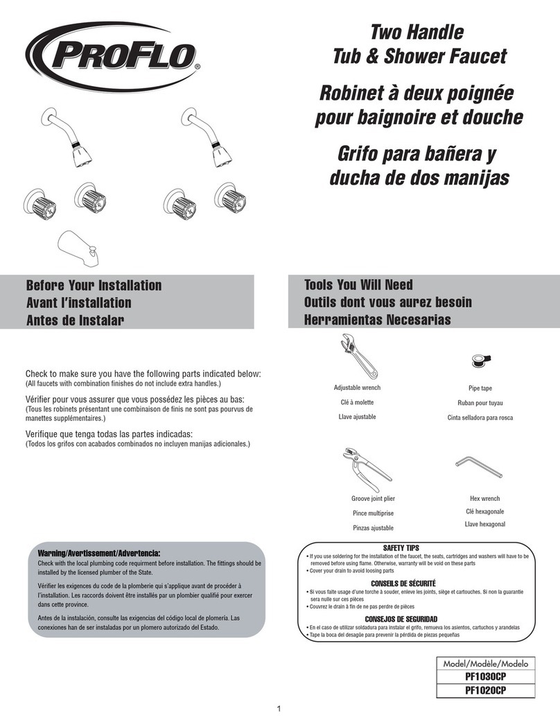 ProFlo PF1030CP User manual