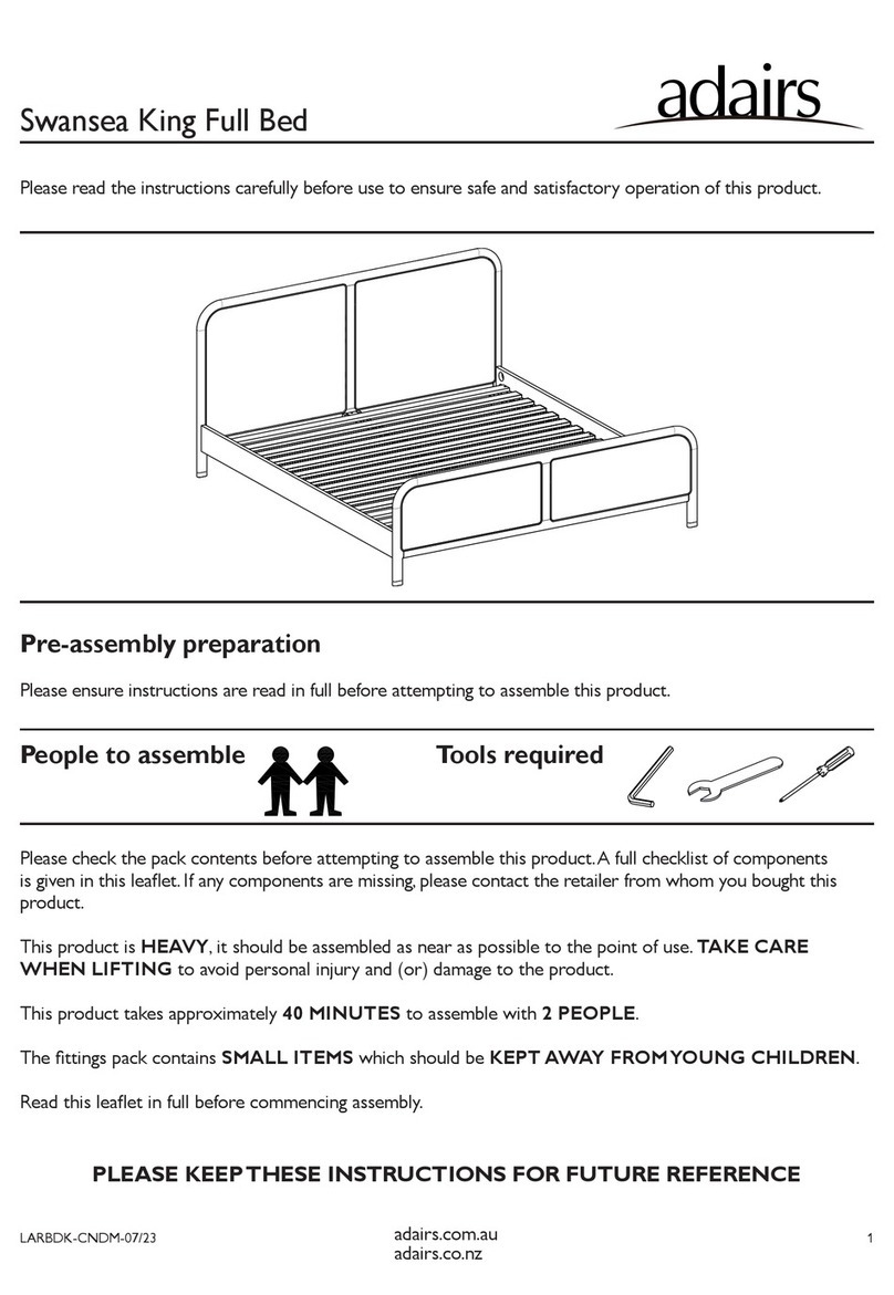 adairs Swansea King Full Bed manual