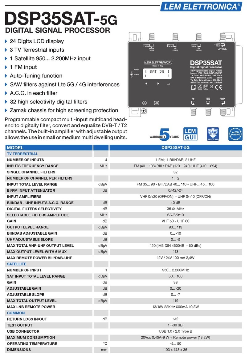 Lem Elettronica DSP35SAT-5G manual