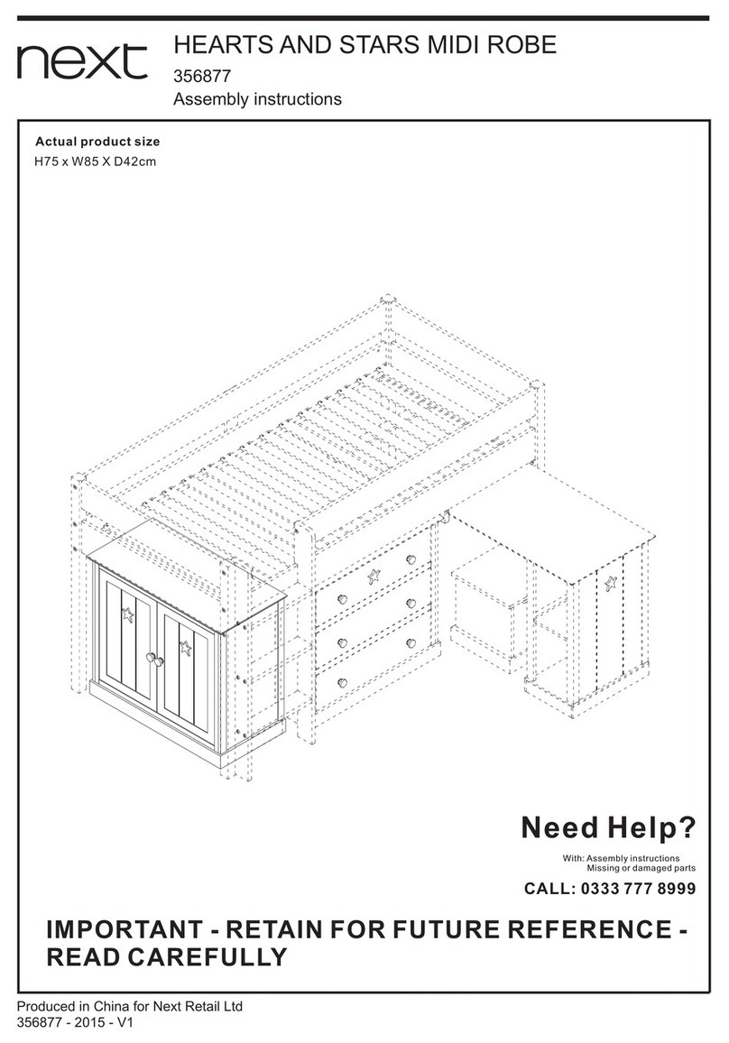 Next HEARTS AND STARS 356877 Assembly instructions