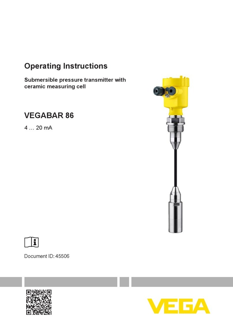 Vega VEGABAR 86 operating instructions