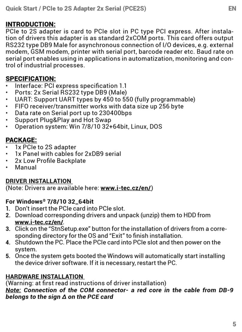 Itec PCE2S User manual
