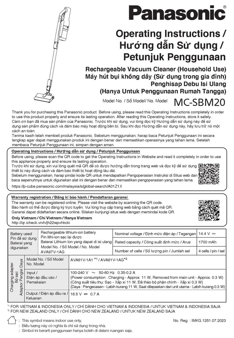 Panasonic MC-SBM20 User manual