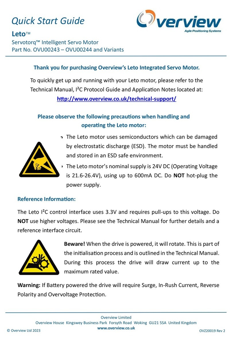 VERVIEW Leto Servotorq OVU00243 User manual