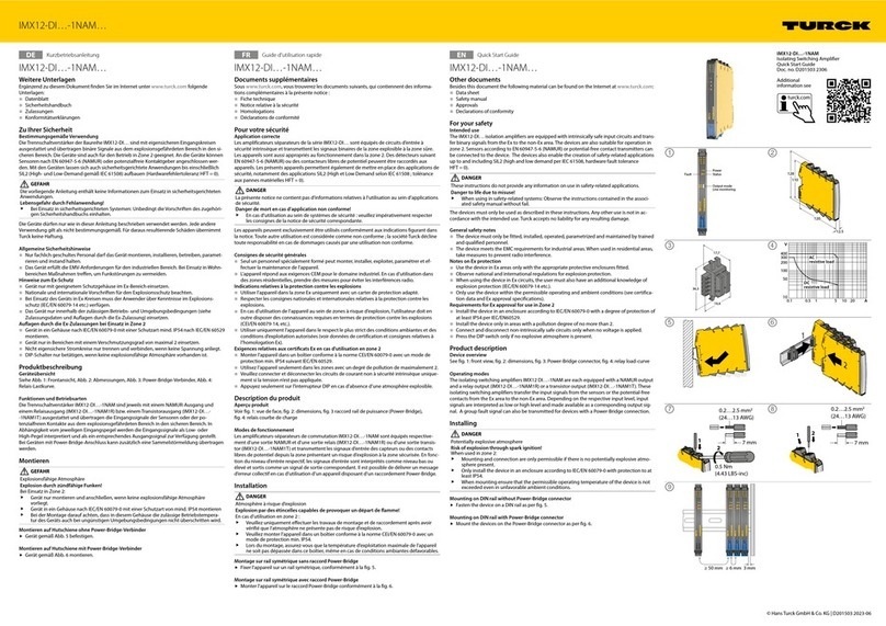 turck IMX12-DI 1NAM Series User manual