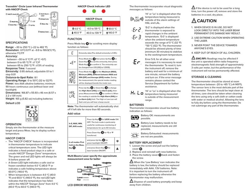 Traceable 4487 User manual