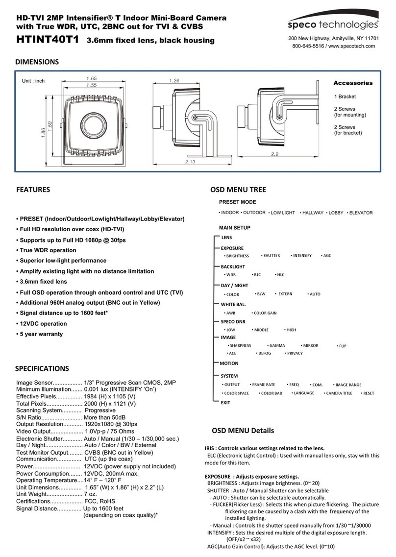 Speco HTINT40T1 User manual