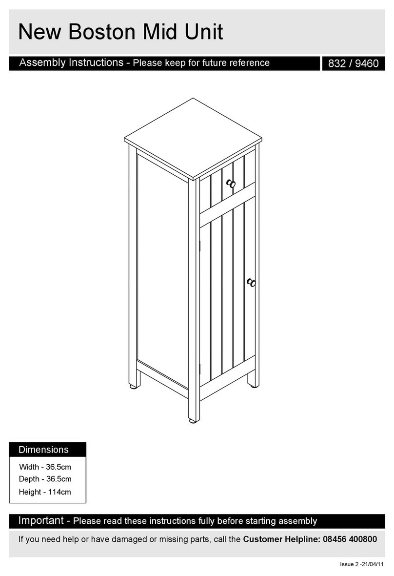 Justwise New Boston 832 / 9460 Assembly lnstructions