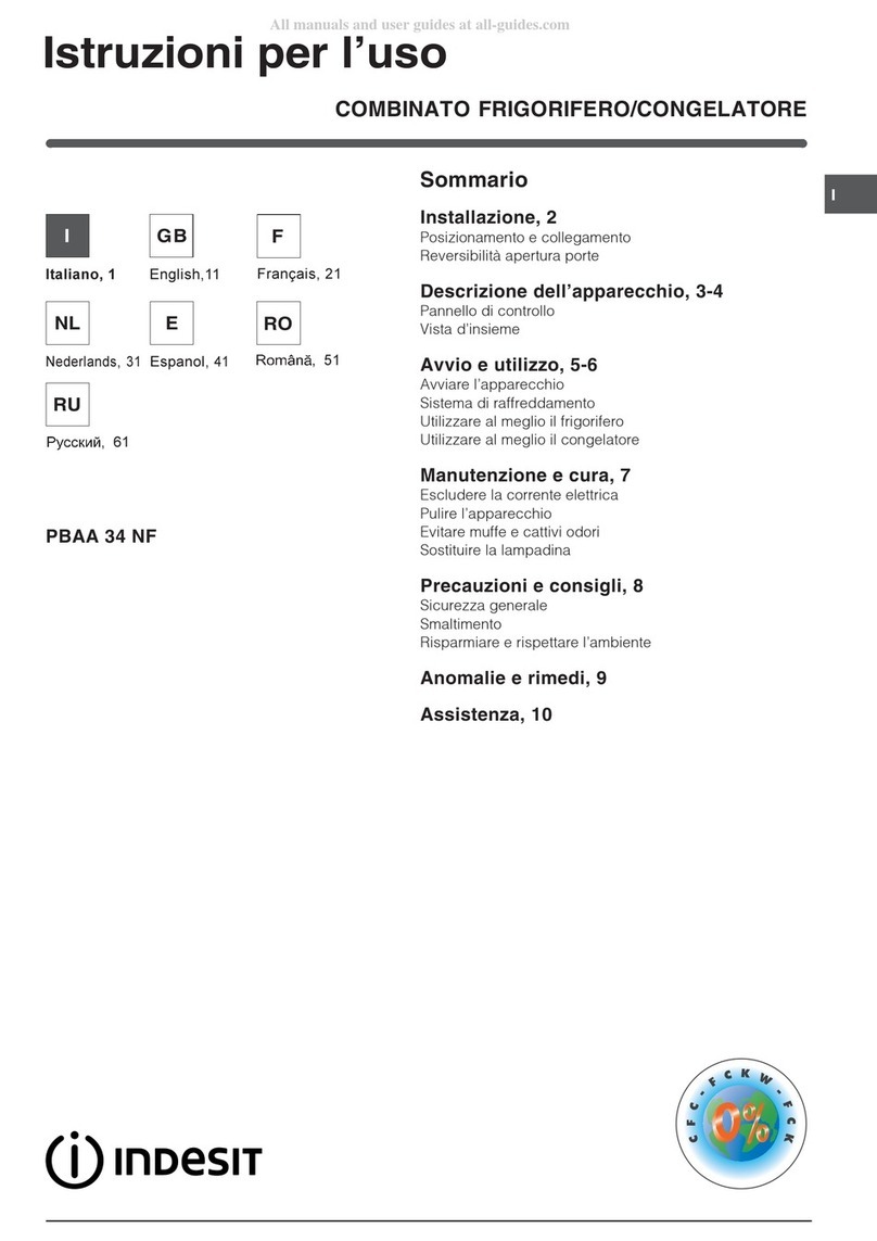 Indesit PBAA 34 NF X D operating instructions