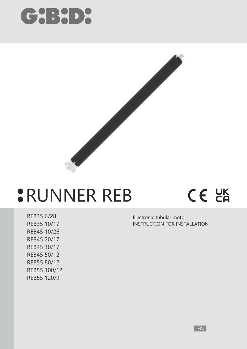 GiBiDi RUNNER REB35 6/28 Instructions for installation