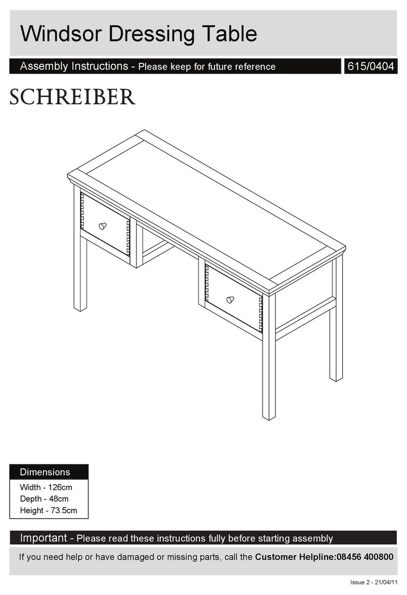 Schreiber Windsor 615/0404 Assembly lnstructions Schreiber Windsor 615/0404 Assembly lnstructions