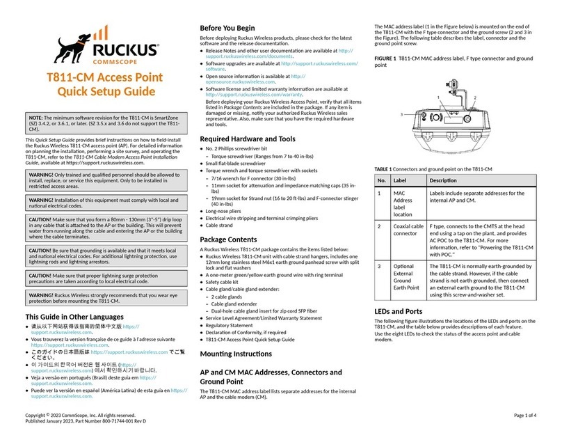 Ruckus Wireless T811-CM Quick setup guide