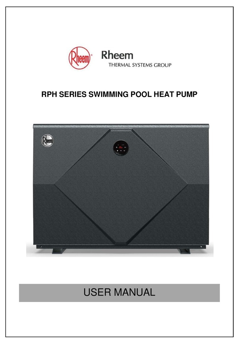 Rheem RPH Series User manual Rheem RPH Series User manual