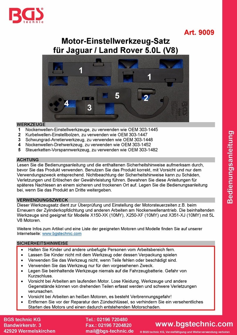 BGS technic 9009 instruction manual