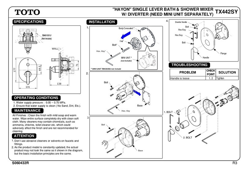 Toto HAYON TX442SY User manual