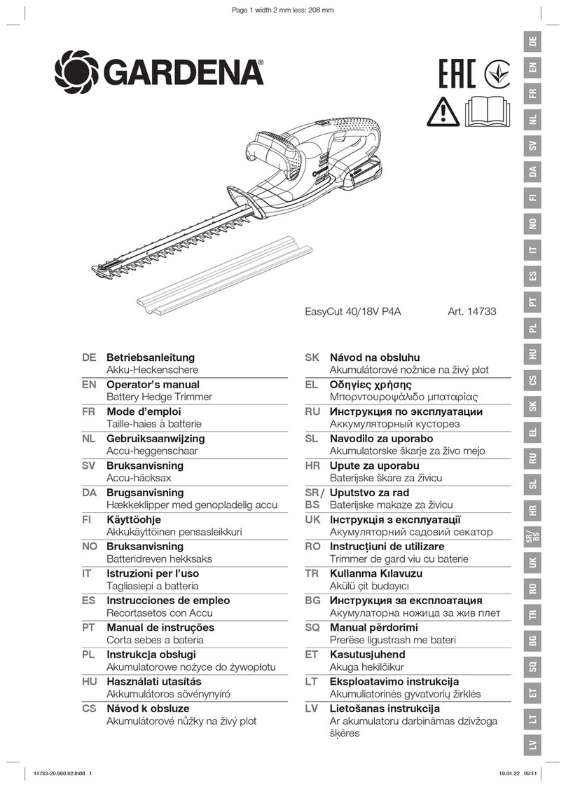 Gardena EasyCut 40/18V P4A Operator's manual