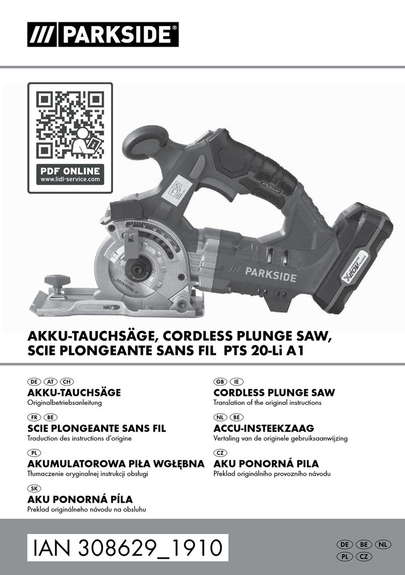 Parkside PTS 20-Li A1 User manual