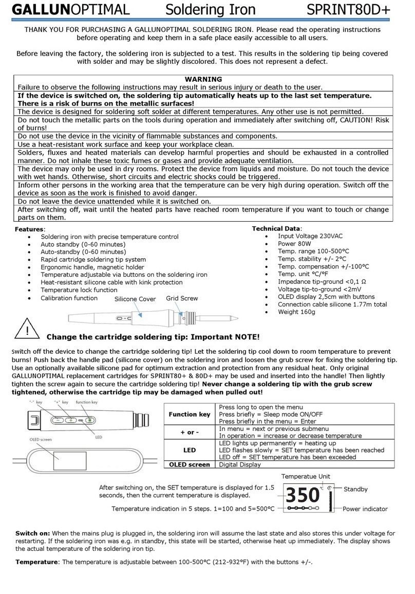 GALLUNOPTIMAL SPRINT80D+ User manual