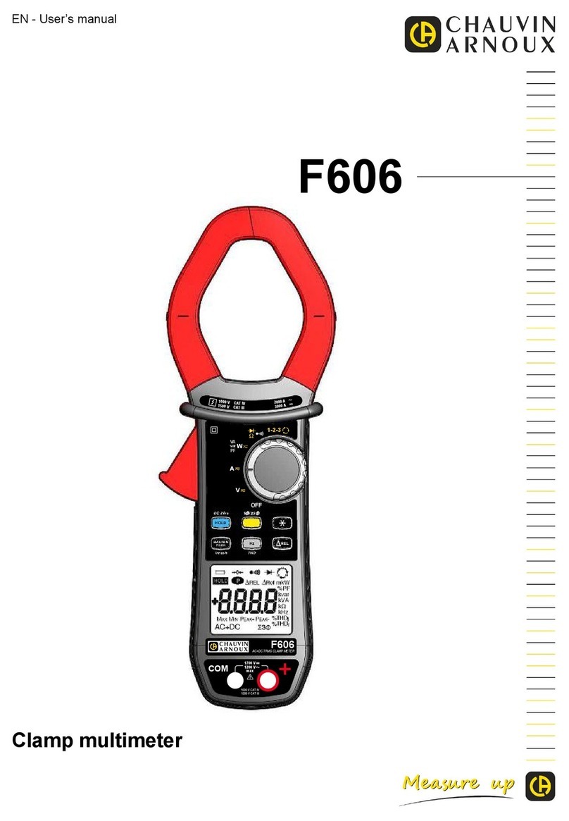 Chauvin Arnoux F606 user manual